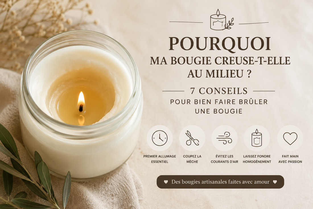 Pourquoi ma bougie creuse-t-elle au milieu ? 7 conseils pour bien faire brûler une bougie