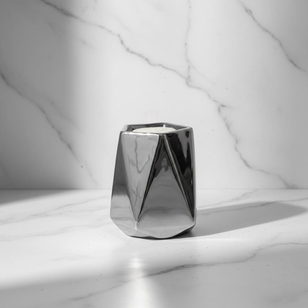 Brûle-parfum argenté
