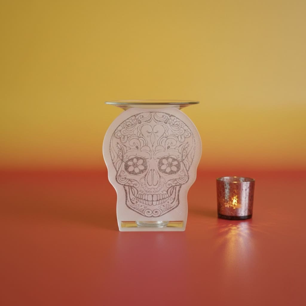 Brûle-parfum Crâne miroir