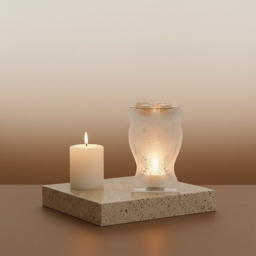 Brûle-parfum Chouette miroir
