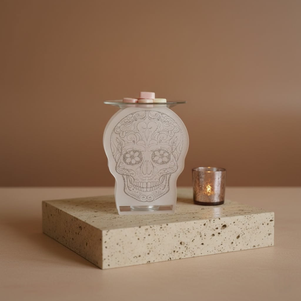 Brûle-parfum Crâne miroir