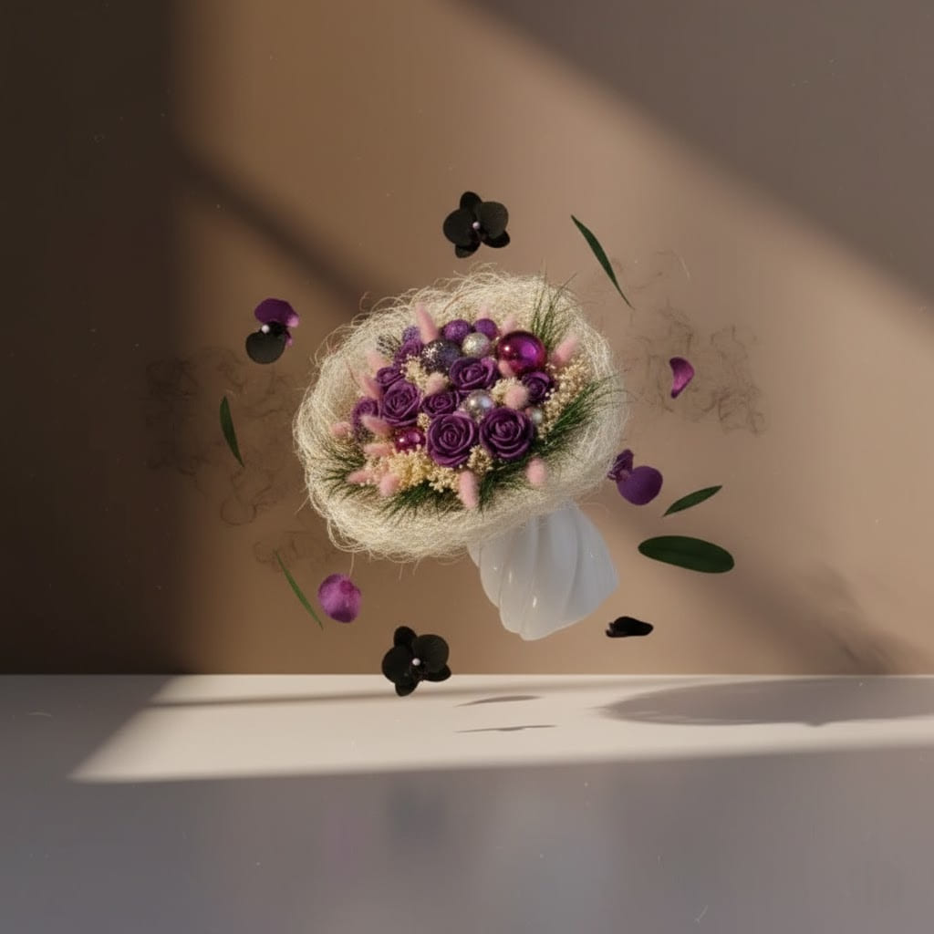 Orchidée noir et violette