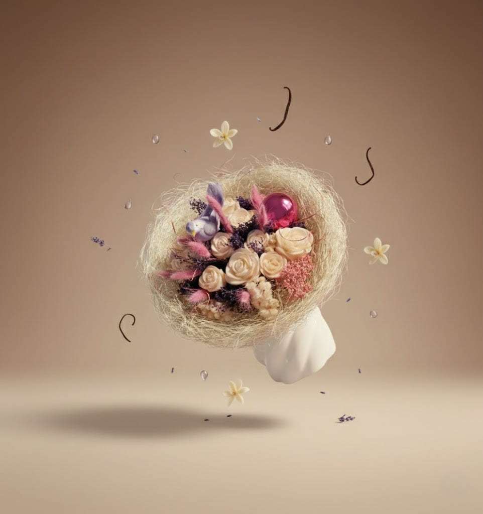 Orchidé noir et blanc